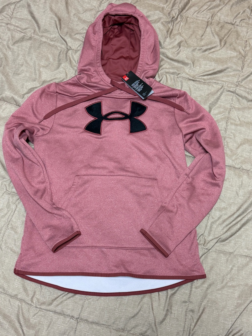 NWT Under Armour Women's Loose Fleece Hoodie Medium Heathered Cinnamon